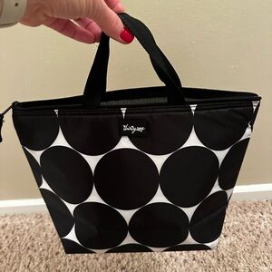 Thirty-One Black and White Polka Dot Lunchbox